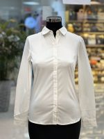 شومیز سفید تترون کشی پنسدار - تصویر 2