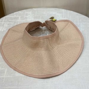 کلاه لبه‌دار کشی برند I Am در رنگ‌های صورتی، سفید و کرمی