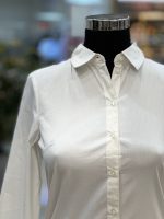 شومیز سفید تترون کشی پنسدار - تصویر 3