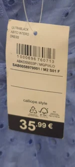 پیراهن مجلسی خامه‌ دوزی آبی بندی برند کالیوپه – ظرافت ایتالیایی برای خاص‌ترین لحظات - تصویر 2